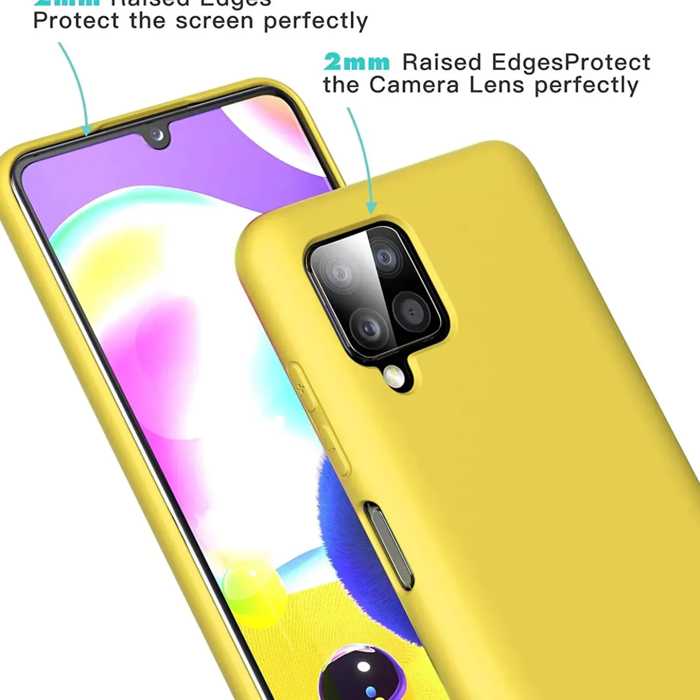 Samsung Galaxy A22 4G / M32 / M22 - Silikon Case mit Mikrofaser-Innenseite