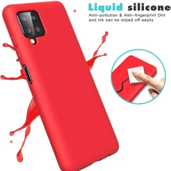 Samsung Galaxy A22 4G / M32 / M22 - Silikon Case mit Mikrofaser-Innenseite