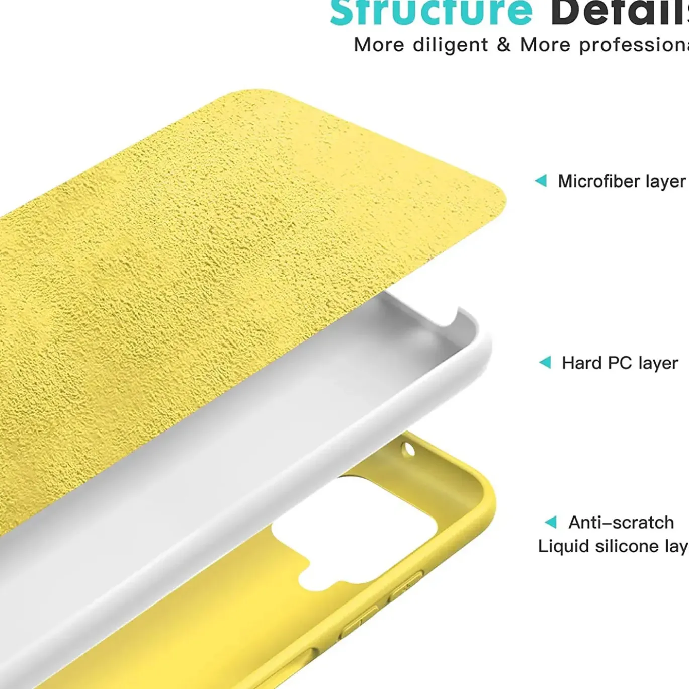 Samsung Galaxy A22 4G / M32 / M22 - Silikon Case mit Mikrofaser-Innenseite