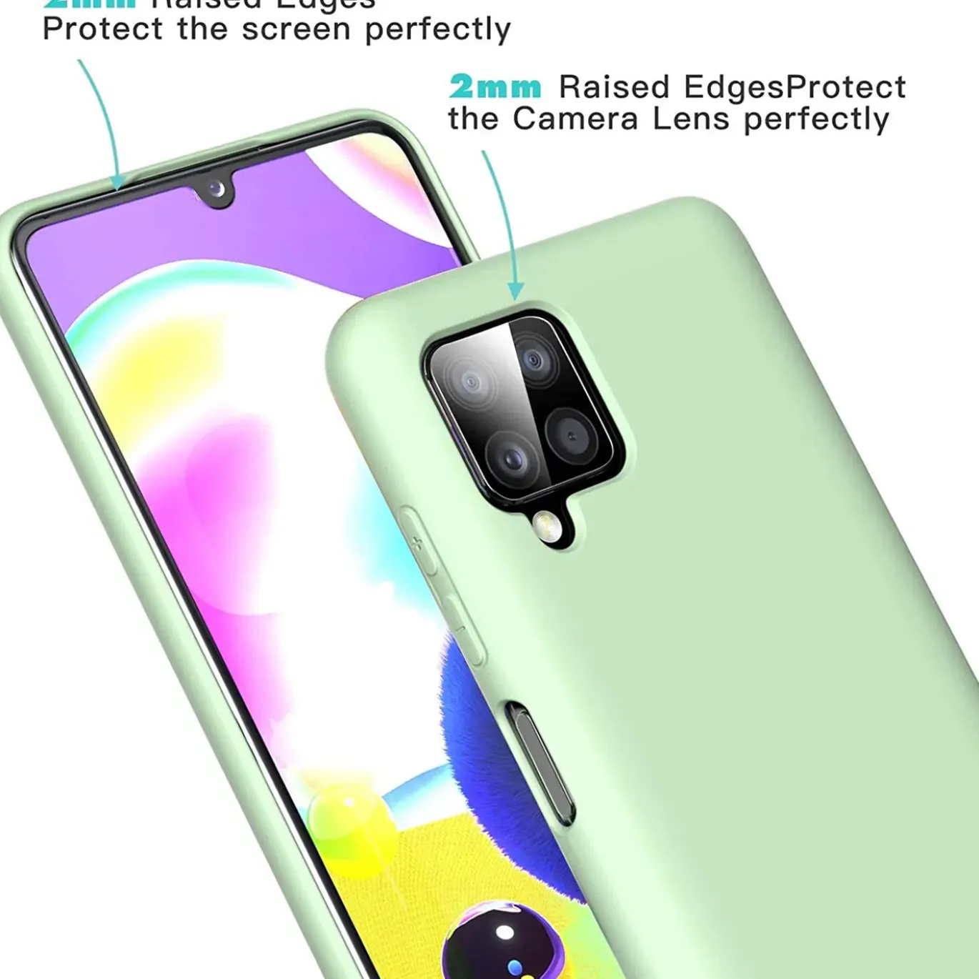 Samsung Galaxy A22 4G / M32 / M22 - Silikon Case mit Mikrofaser-Innenseite