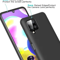 Samsung Galaxy A22 4G / M32 / M22 - Silikon Case mit Mikrofaser-Innenseite