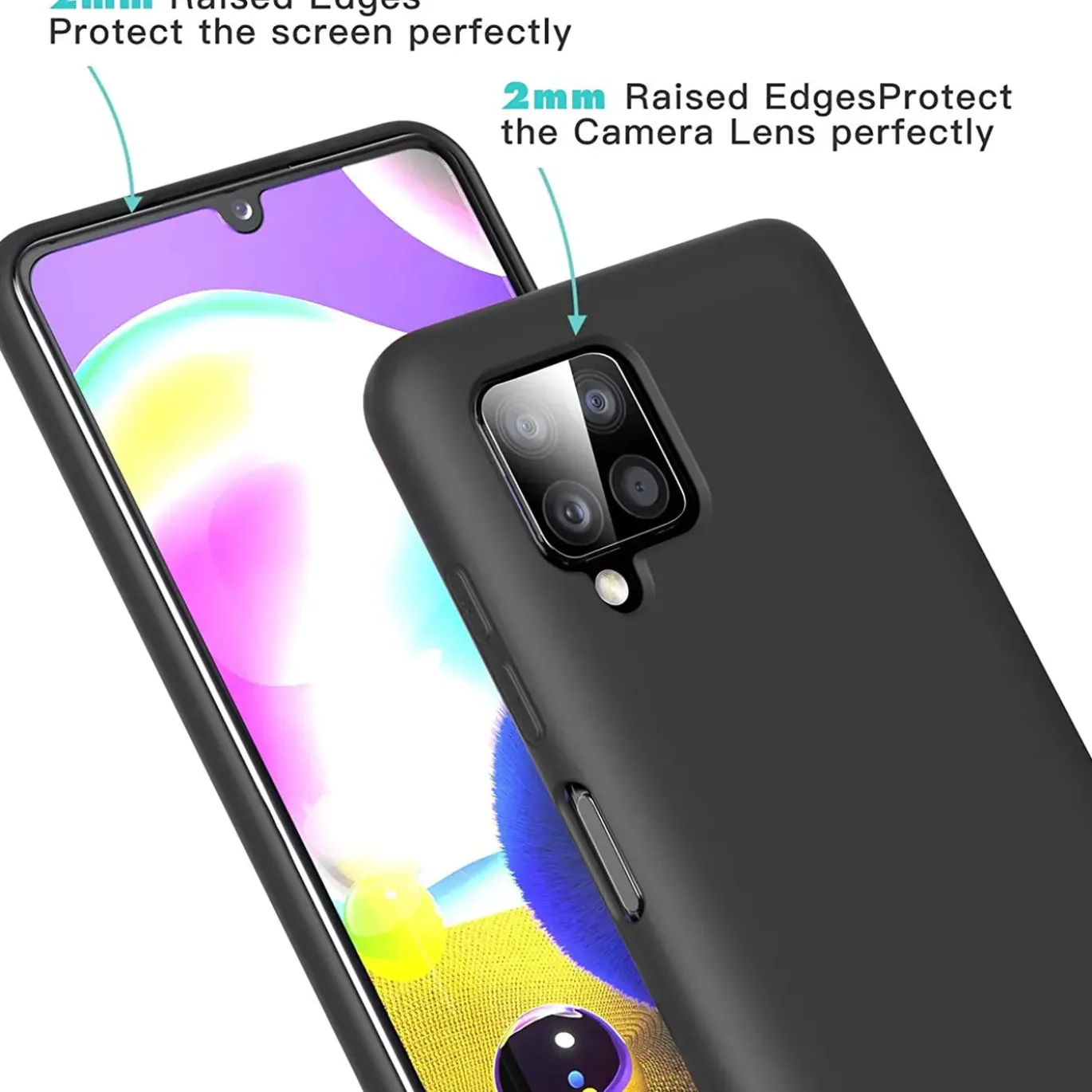 Samsung Galaxy A22 4G / M32 / M22 - Silikon Case mit Mikrofaser-Innenseite