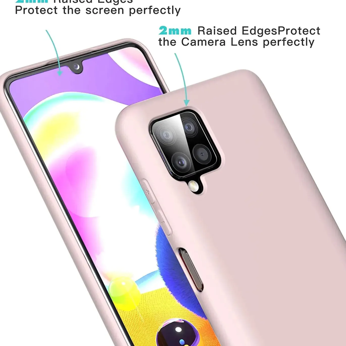 Samsung Galaxy A22 4G / M32 / M22 - Silikon Case mit Mikrofaser-Innenseite