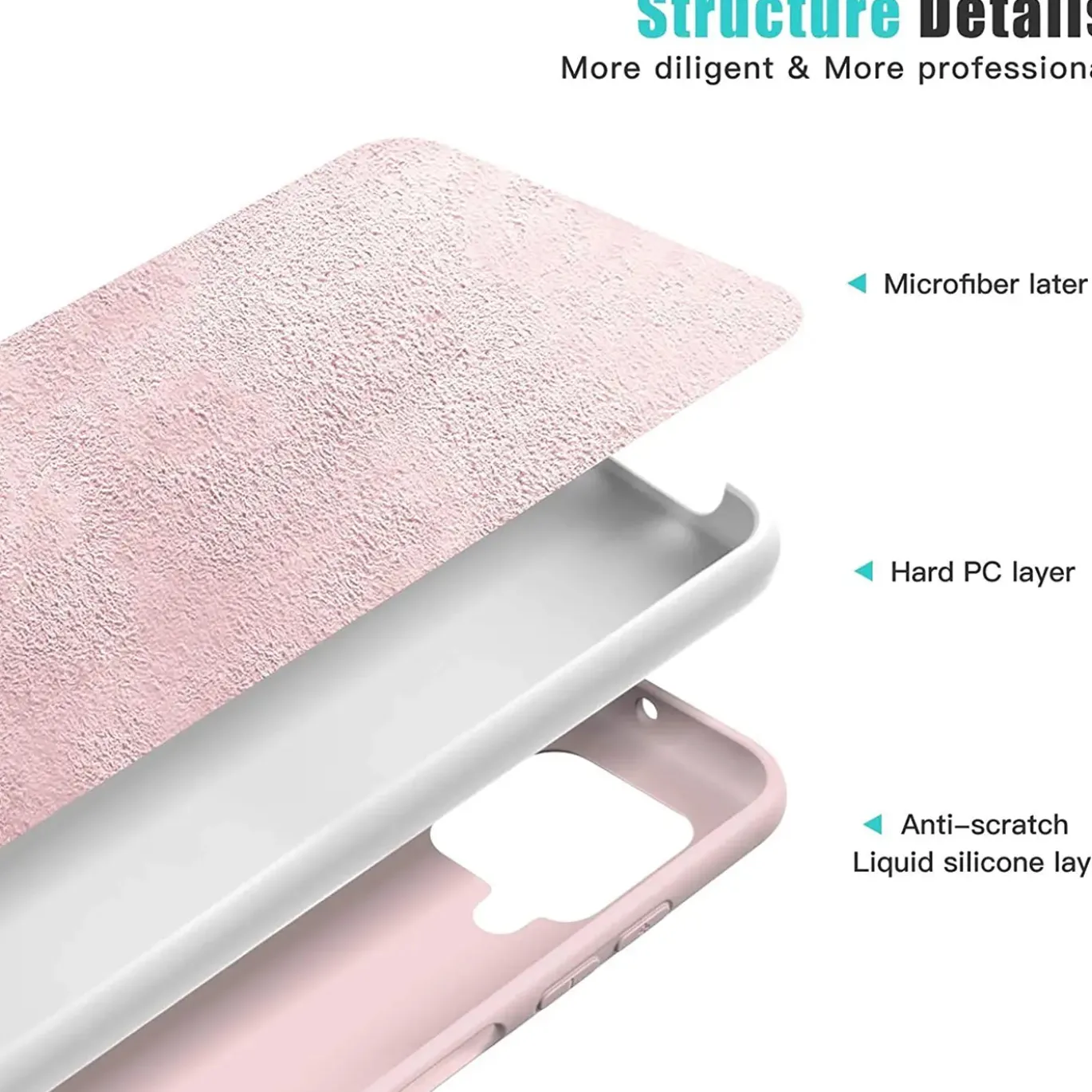 Samsung Galaxy A22 4G / M32 / M22 - Silikon Case mit Mikrofaser-Innenseite
