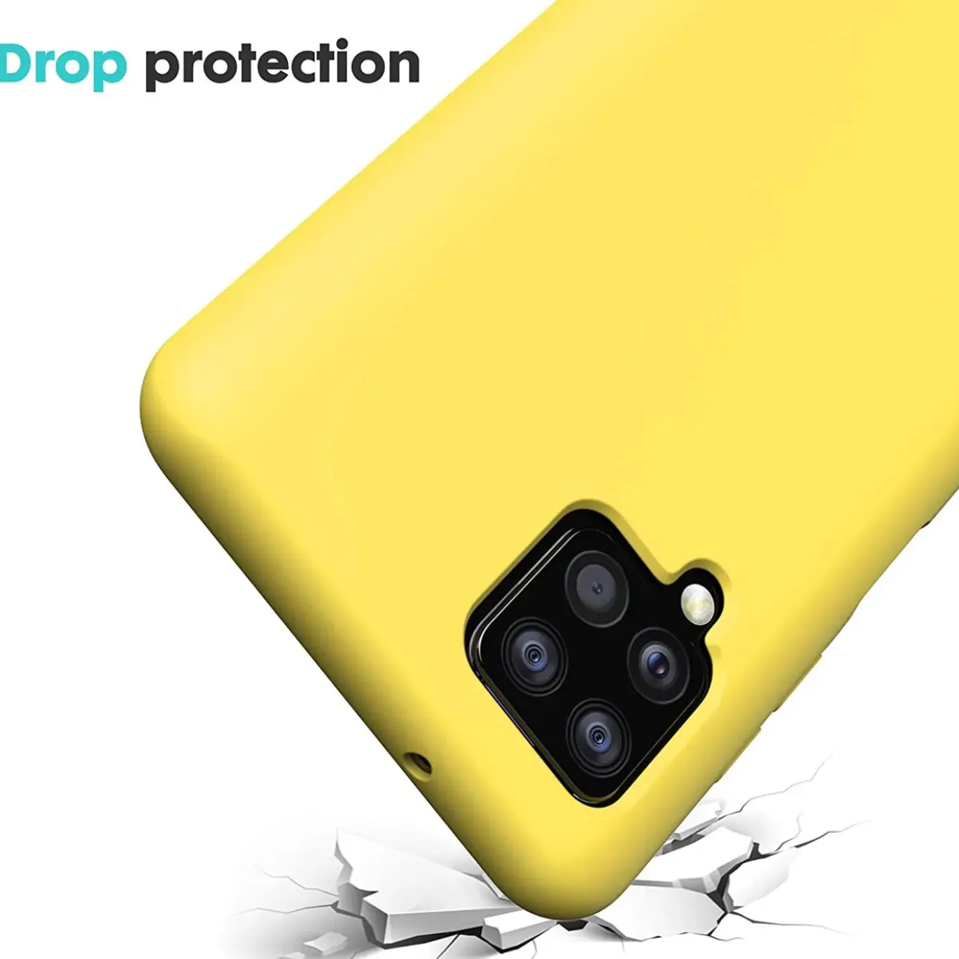 Samsung Galaxy A22 4G / M32 / M22 - Silikon Case mit Mikrofaser-Innenseite