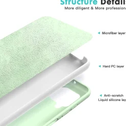 Samsung Galaxy A22 4G / M32 / M22 - Silikon Case mit Mikrofaser-Innenseite