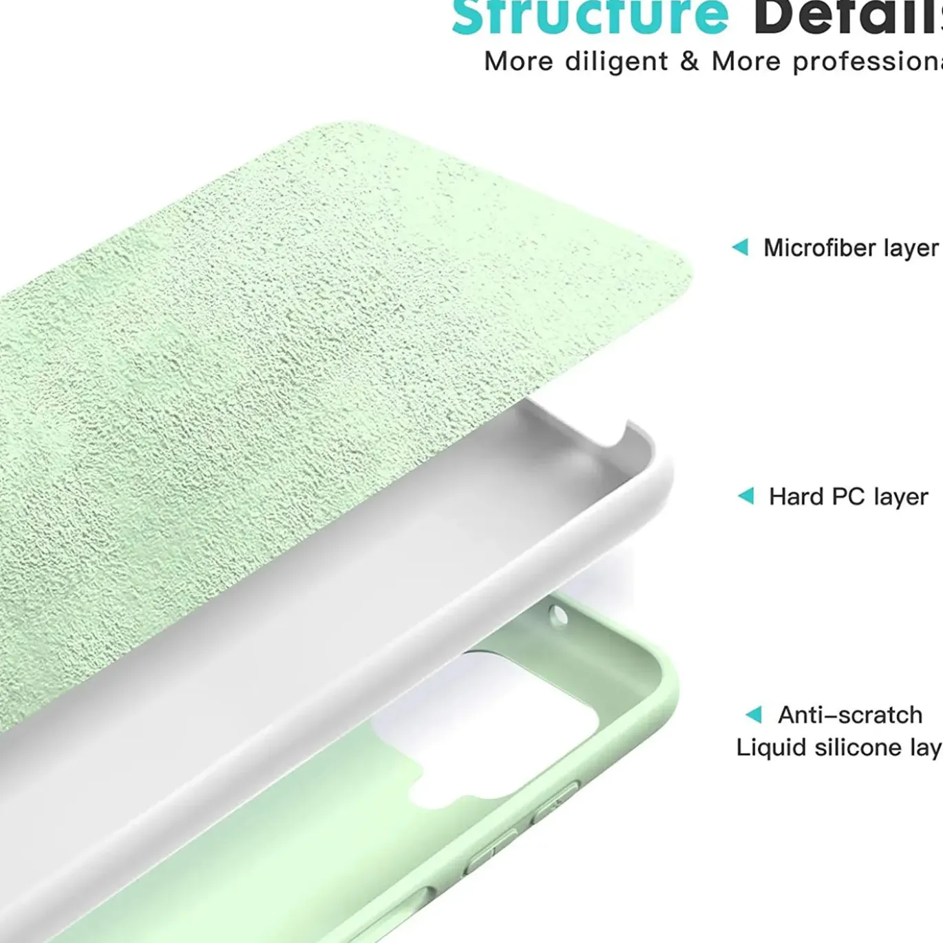 Samsung Galaxy A22 4G / M32 / M22 - Silikon Case mit Mikrofaser-Innenseite