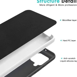 Samsung Galaxy A22 4G / M32 / M22 - Silikon Case mit Mikrofaser-Innenseite
