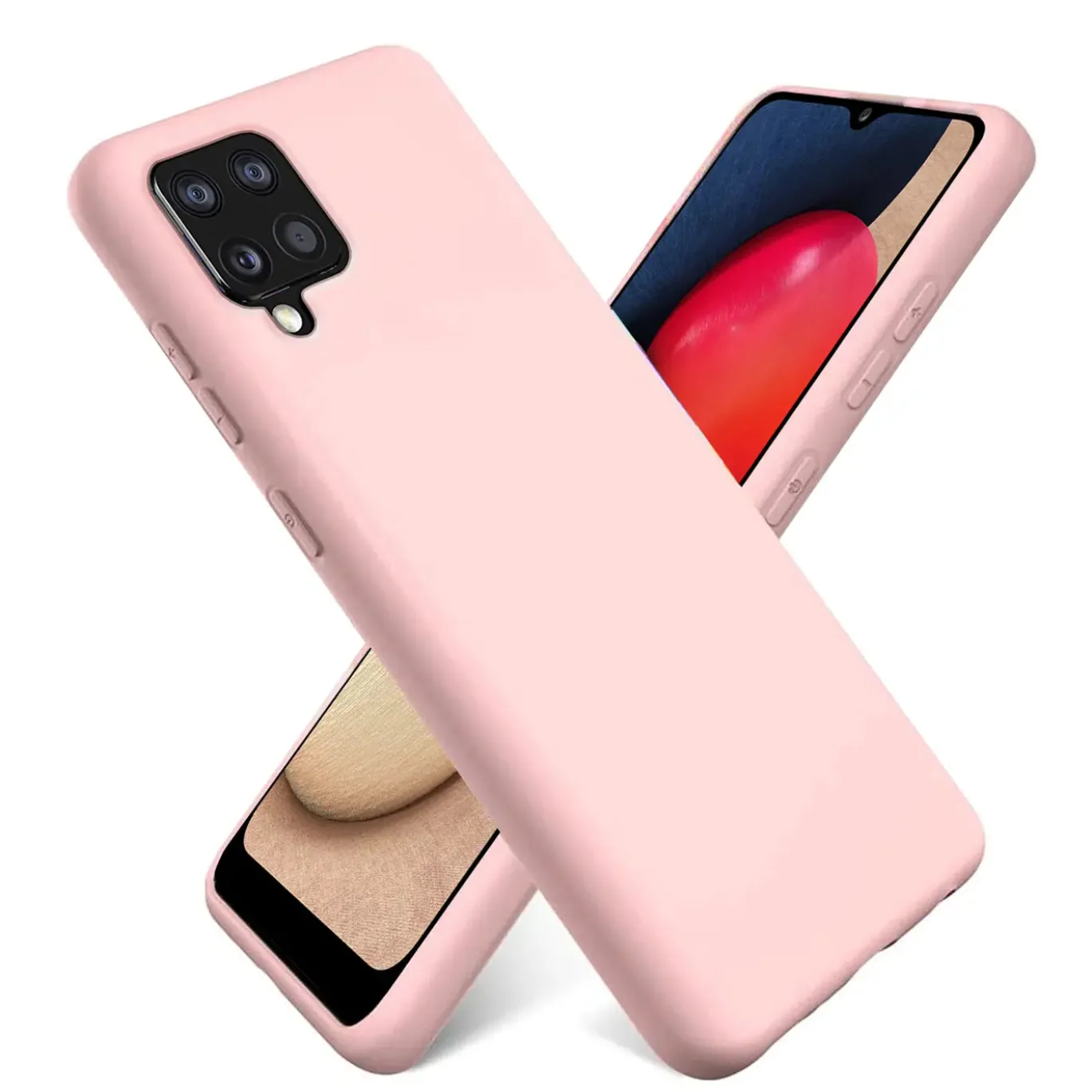 Samsung Galaxy A22 4G / M32 / M22 - Silikon Case mit Mikrofaser-Innenseite
