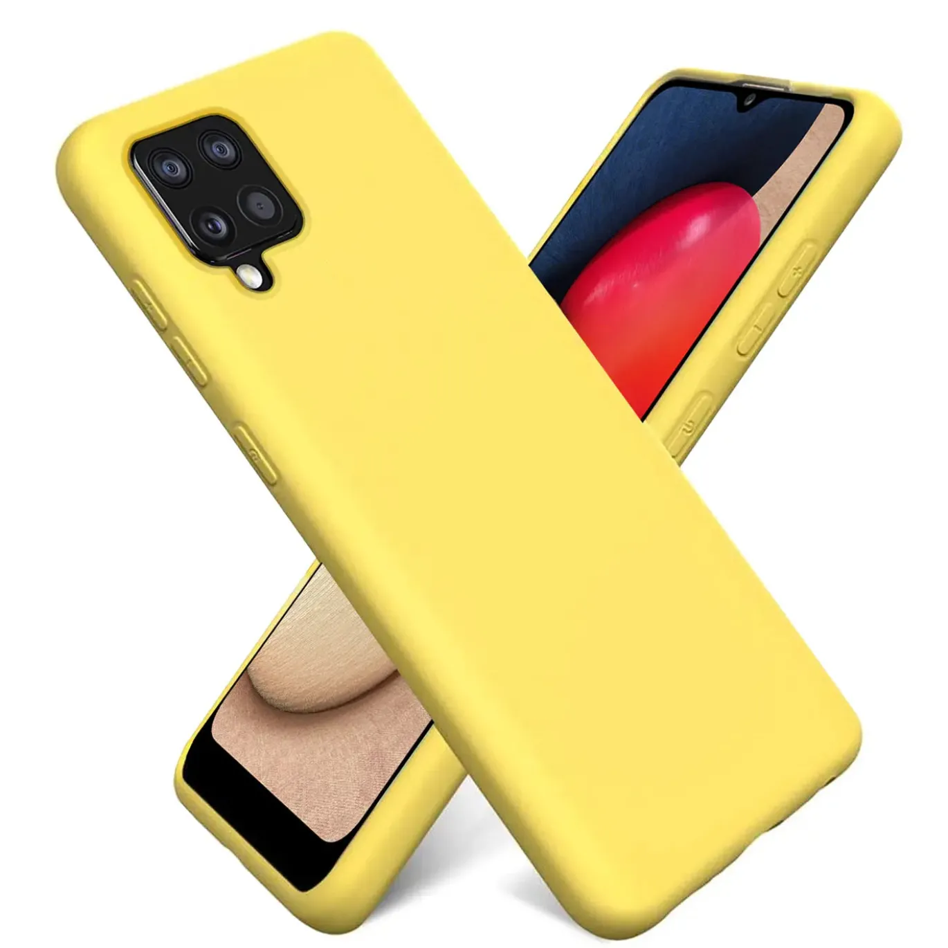 Samsung Galaxy A22 4G / M32 / M22 - Silikon Case mit Mikrofaser-Innenseite