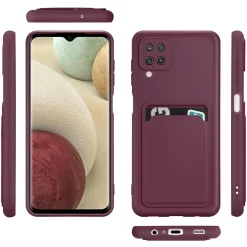 Samsung Galaxy A22 4G / M32 / M22 - Silikonhülle mit Kartenfach & Kameraschutz