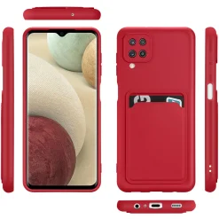 Samsung Galaxy A22 4G / M32 / M22 - Silikonhülle mit Kartenfach & Kameraschutz