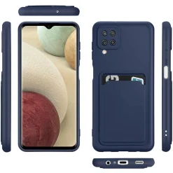 Samsung Galaxy A22 4G / M32 / M22 - Silikonhülle mit Kartenfach & Kameraschutz