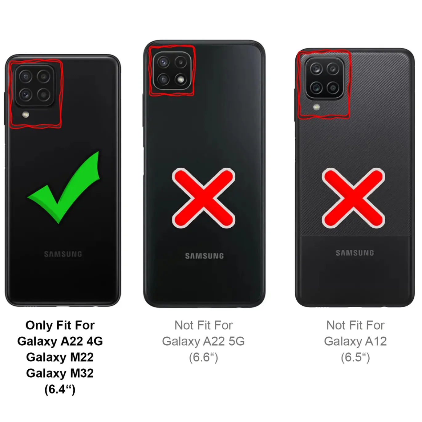 Samsung Galaxy A22 4G / M32 / M22 - Klapphülle mit Kartenfächern
