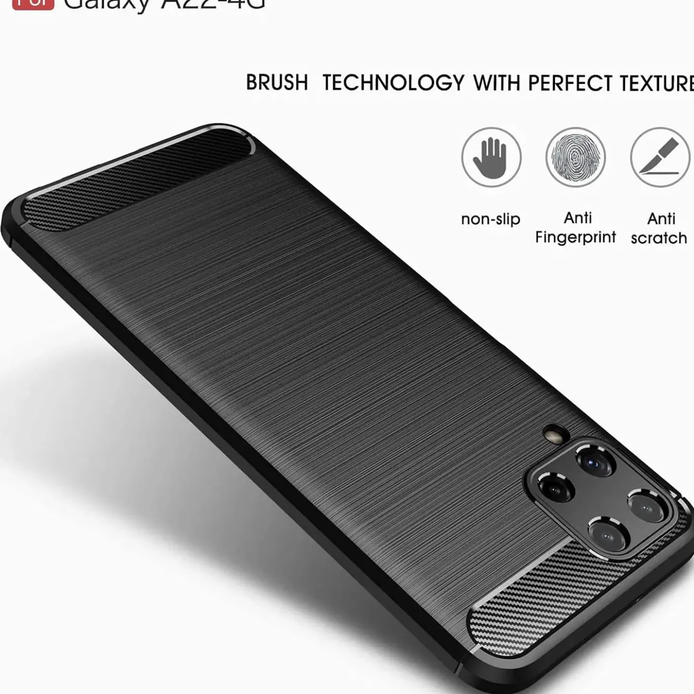Samsung Galaxy A22 4G / M32 / M22 - Carbon Case Hülle, stoßfest