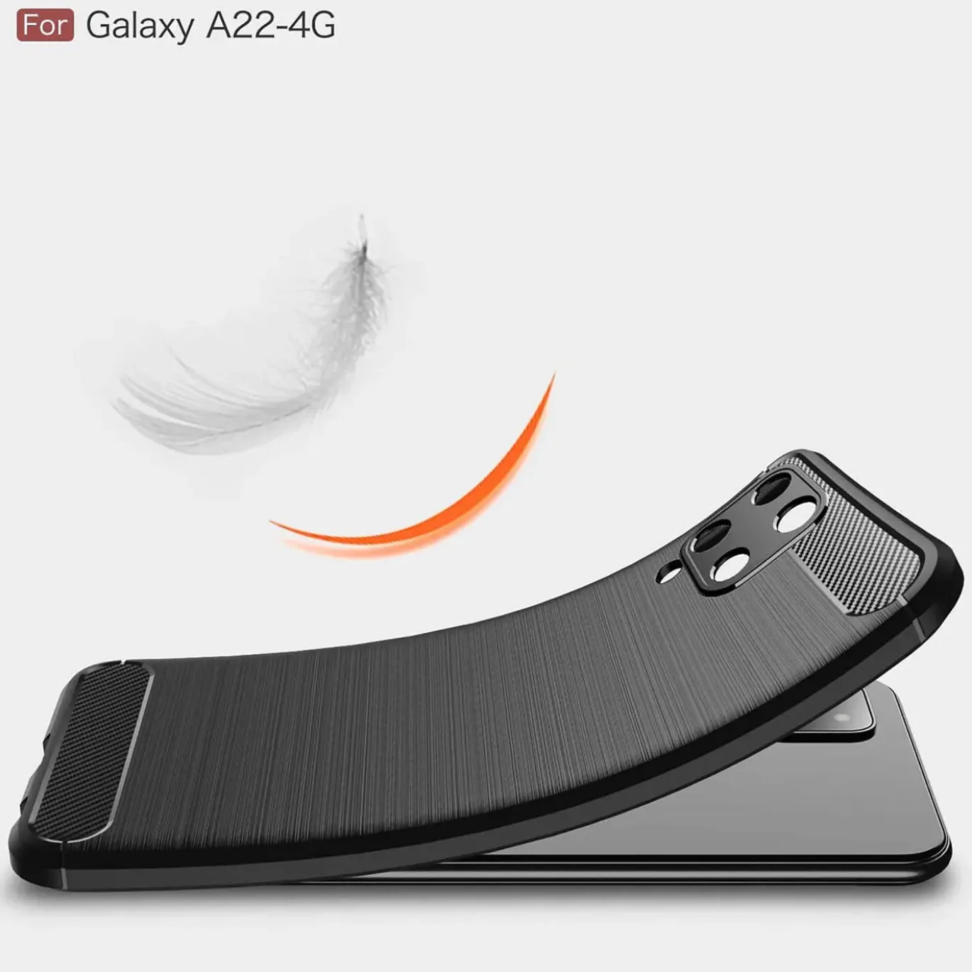 Samsung Galaxy A22 4G / M32 / M22 - Carbon Case Hülle, stoßfest