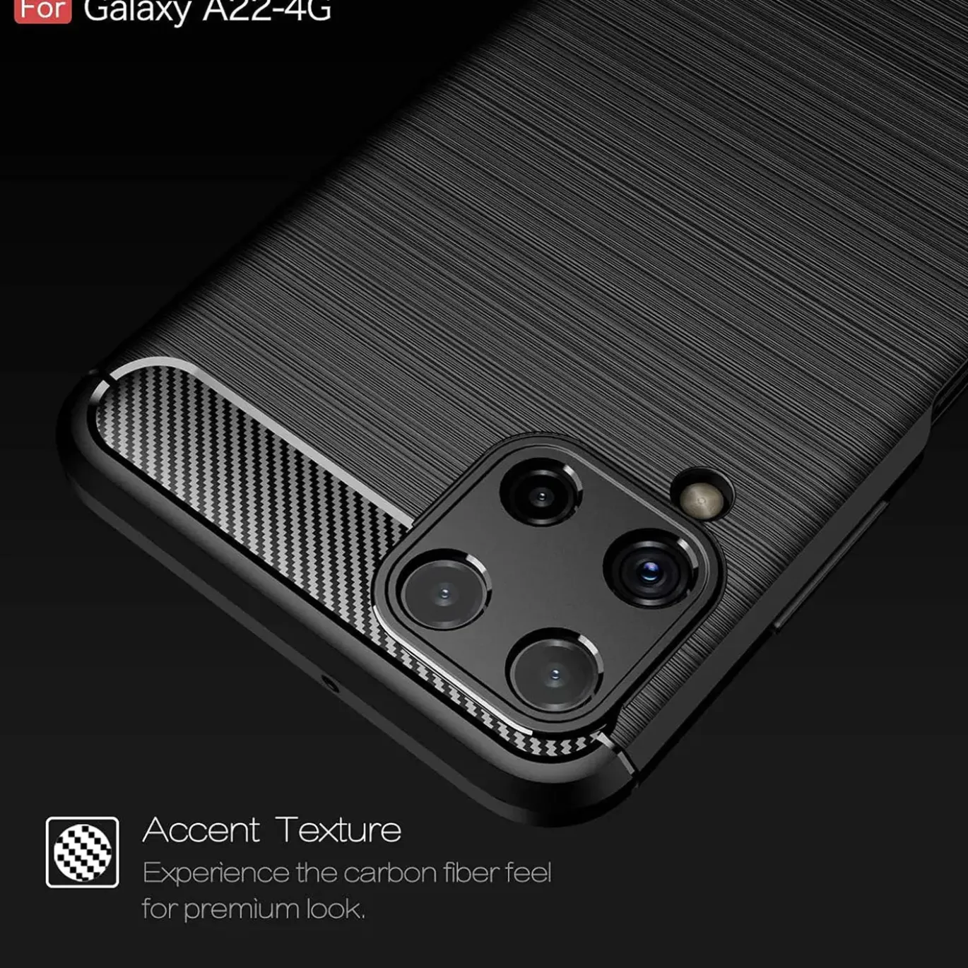 Samsung Galaxy A22 4G / M32 / M22 - Carbon Case Hülle, stoßfest