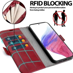 Samsung Galaxy A53 5G - Robuste Klapphülle mit RFID Block