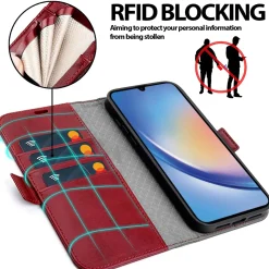 Samsung Galaxy A34 5G - Robuste Klapphülle mit RFID Block
