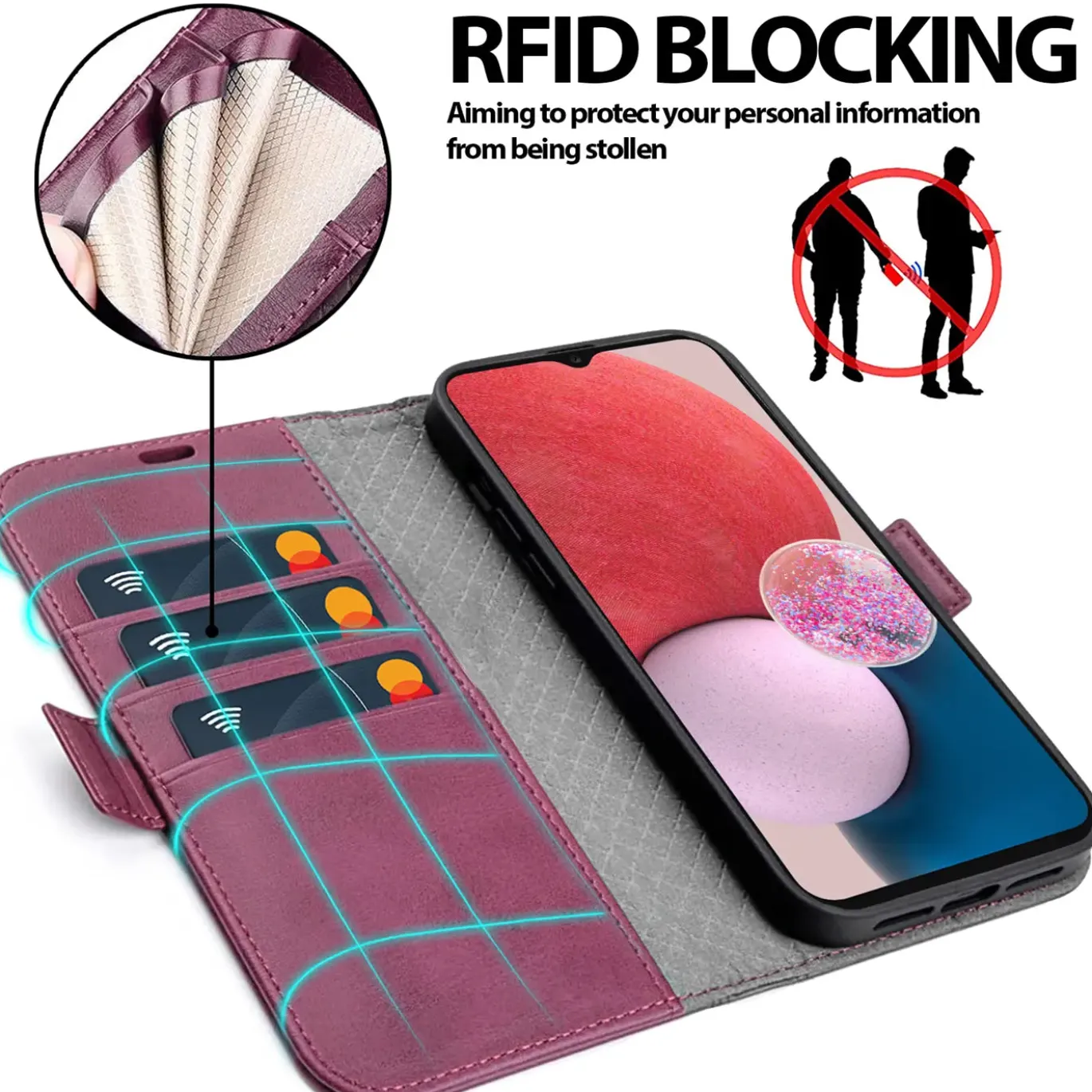Samsung Galaxy A32 5G - Robuste Klapphülle mit RFID Block