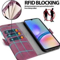 Samsung Galaxy A25 5G - Robuste Klapphülle mit RFID Block