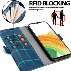 Samsung Galaxy A33 5G - Robuste Klapphülle mit RFID Block