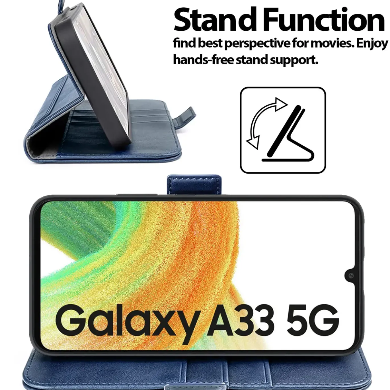 Samsung Galaxy A33 5G - Robuste Klapphülle mit RFID Block