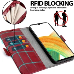 Samsung Galaxy A33 5G - Robuste Klapphülle mit RFID Block