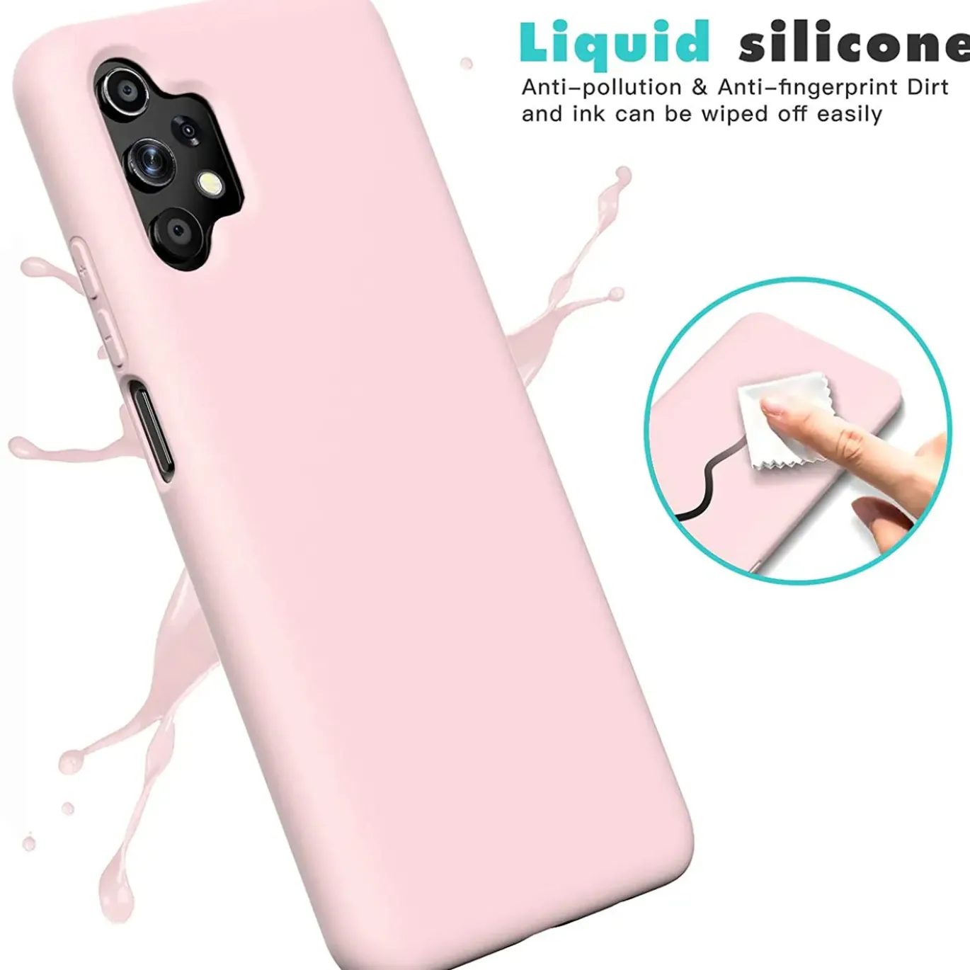 Samsung Galaxy A32 5G - Silikon Case mit Mikrofaser-Innenseite