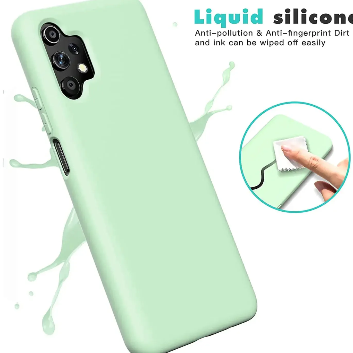 Samsung Galaxy A32 5G - Silikon Case mit Mikrofaser-Innenseite
