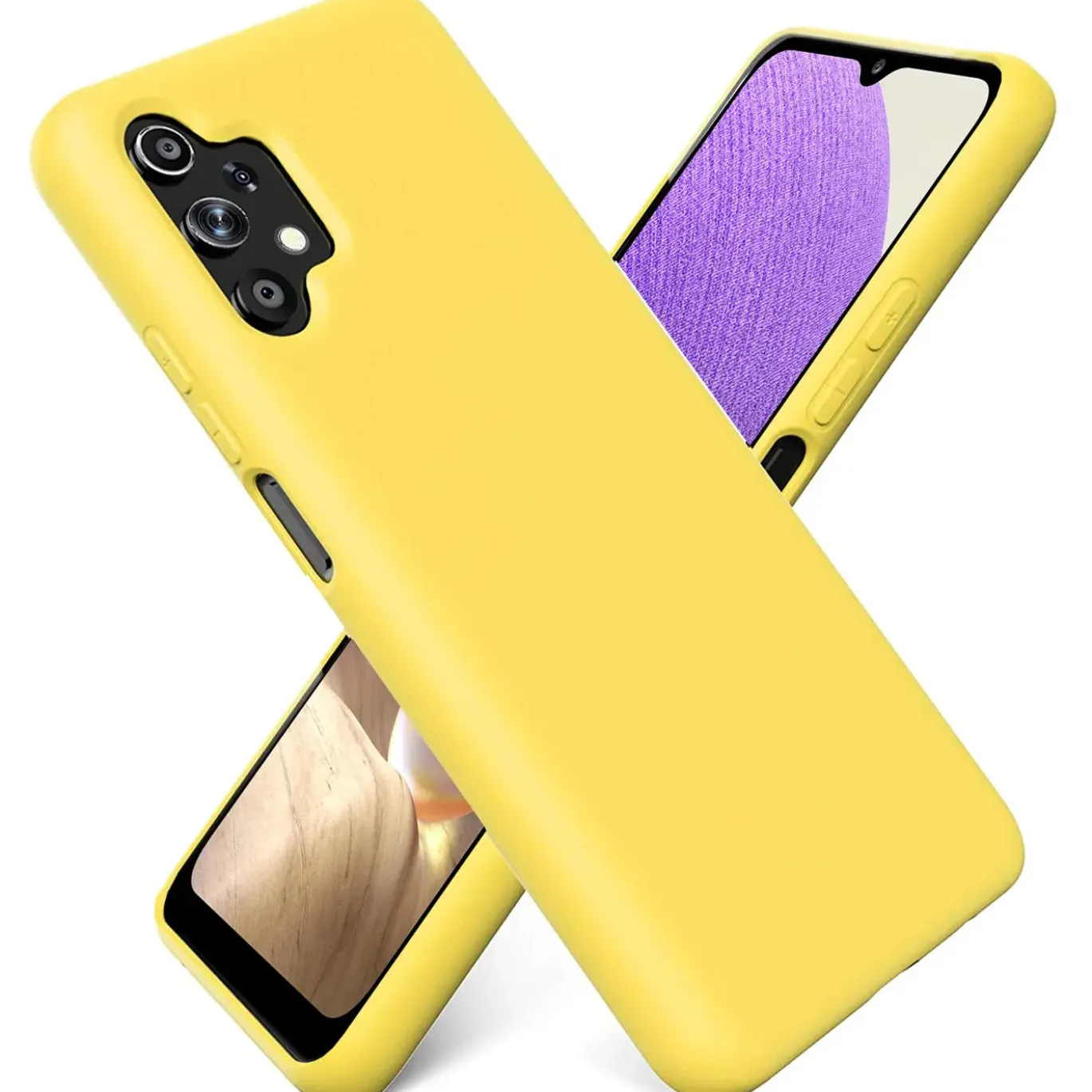 Samsung Galaxy A32 5G - Silikon Case mit Mikrofaser-Innenseite