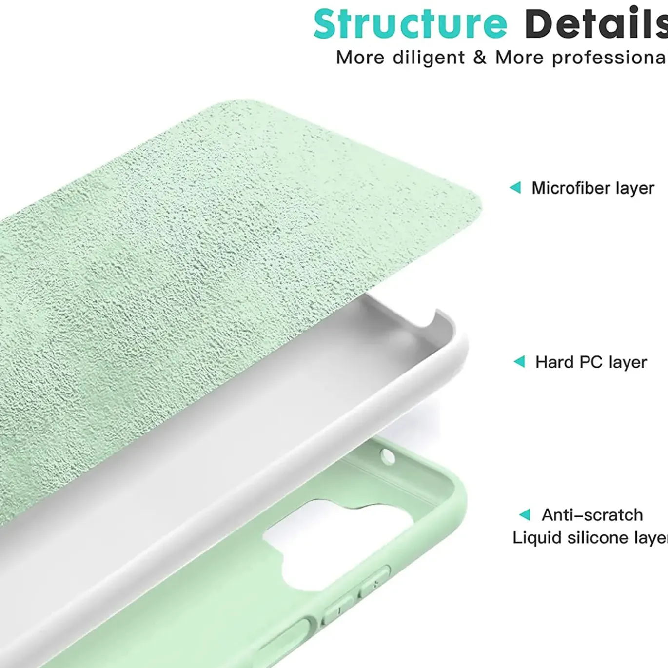 Samsung Galaxy A32 5G - Silikon Case mit Mikrofaser-Innenseite