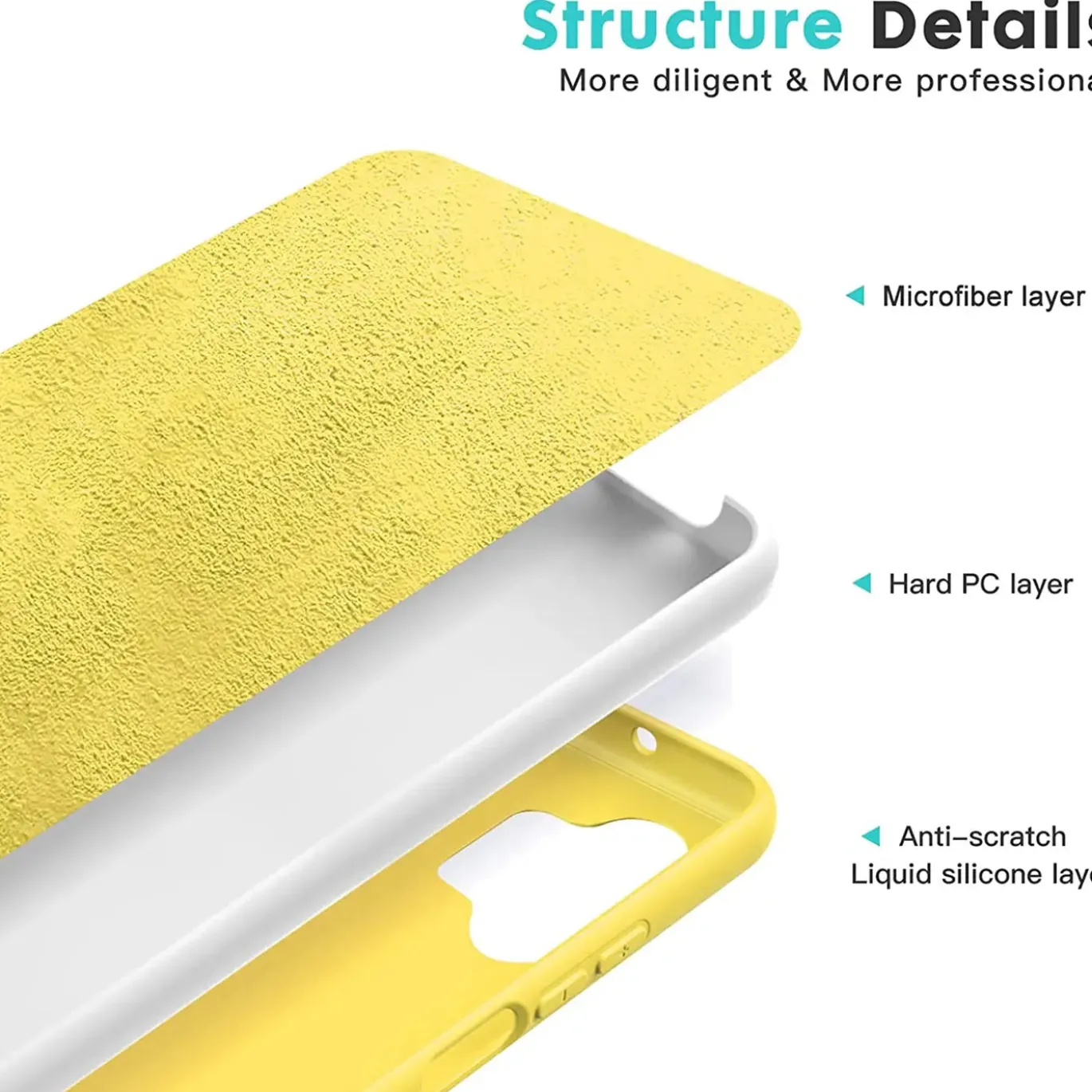 Samsung Galaxy A32 5G - Silikon Case mit Mikrofaser-Innenseite