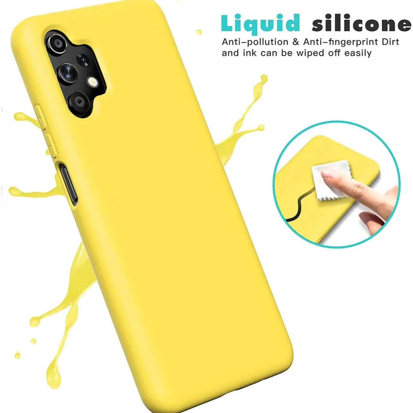 Samsung Galaxy A32 5G - Silikon Case mit Mikrofaser-Innenseite