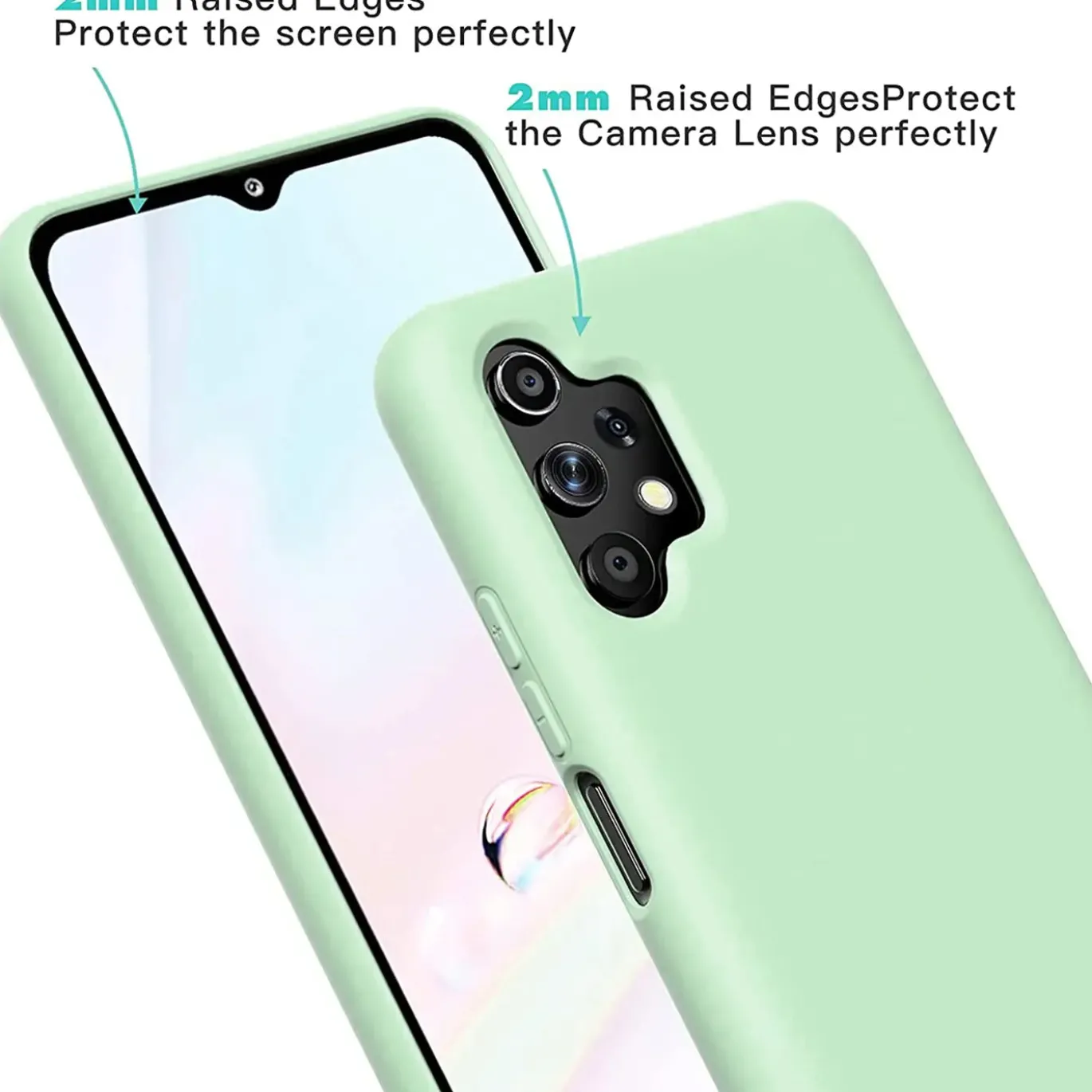 Samsung Galaxy A32 5G - Silikon Case mit Mikrofaser-Innenseite