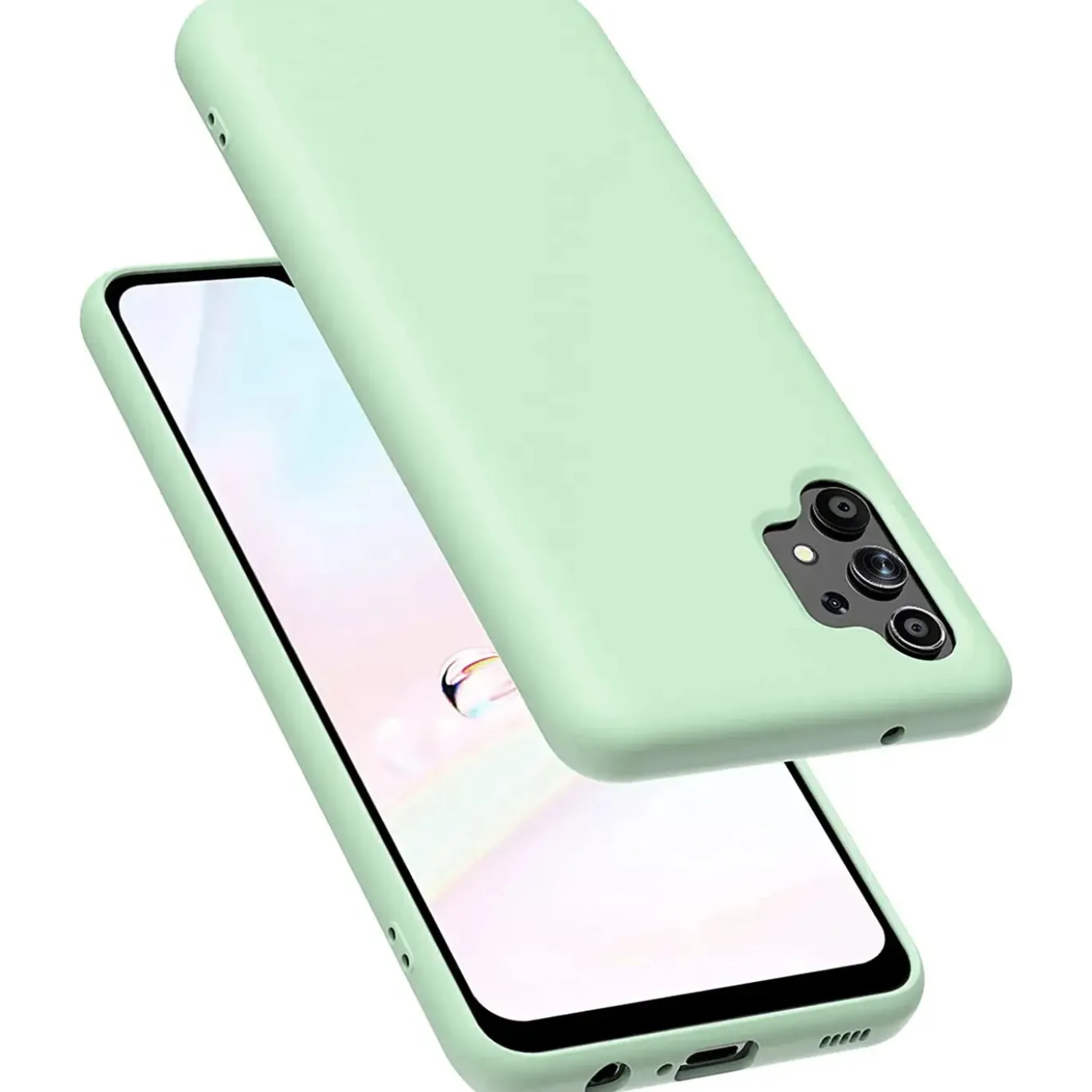 Samsung Galaxy A32 5G - Silikon Case mit Mikrofaser-Innenseite