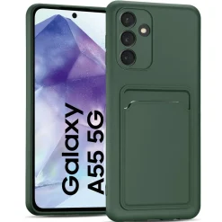 Samsung Galaxy A55 5G - Silikonhülle mit Kartenfach & Kameraschutz