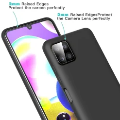 Samsung Galaxy A22 5G - Silikon Case mit Mikrofaser-Innenseite