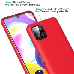 Samsung Galaxy A22 5G - Silikon Case mit Mikrofaser-Innenseite