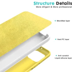 Samsung Galaxy A22 5G - Silikon Case mit Mikrofaser-Innenseite