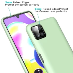 Samsung Galaxy A22 5G - Silikon Case mit Mikrofaser-Innenseite