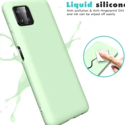 Samsung Galaxy A22 5G - Silikon Case mit Mikrofaser-Innenseite