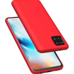 Samsung Galaxy A22 5G - Silikon Case mit Mikrofaser-Innenseite
