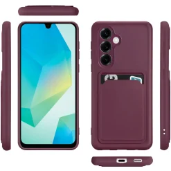 Samsung Galaxy A26 5G - Silikonhülle mit Kartenfach & Kameraschutz