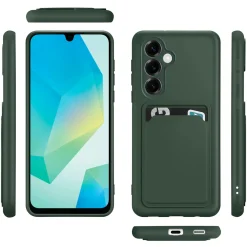 Samsung Galaxy A16 5G - Silikonhülle mit Kartenfach & Kameraschutz