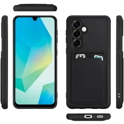 Samsung Galaxy A16 5G - Silikonhülle mit Kartenfach & Kameraschutz