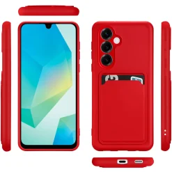 Samsung Galaxy A16 5G - Silikonhülle mit Kartenfach & Kameraschutz