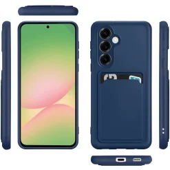 Samsung Galaxy A36 5G - Silikonhülle mit Kartenfach & Kameraschutz