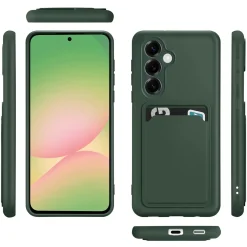 Samsung Galaxy A36 5G - Silikonhülle mit Kartenfach & Kameraschutz
