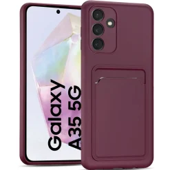 Samsung Galaxy A35 5G - Silikonhülle mit Kartenfach & Kameraschutz